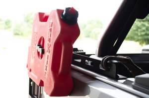 Jeep Rubicon Unlimited Storage Container - Fishbone Offroad - Tub Rail Tie Downs Steel Powdercoat - Black - `07-`18